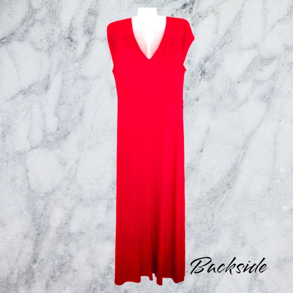 NWT!! Blue Illusion Designer Rouge Viscose Blend Women's Cap Sleeve Maxi Dress!! - Picture 8 of 11